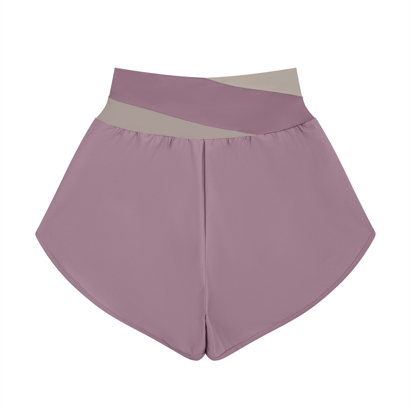 Women’s High-Waisted Panelled Yoga Shorts – Two-Tone Workout Shorts