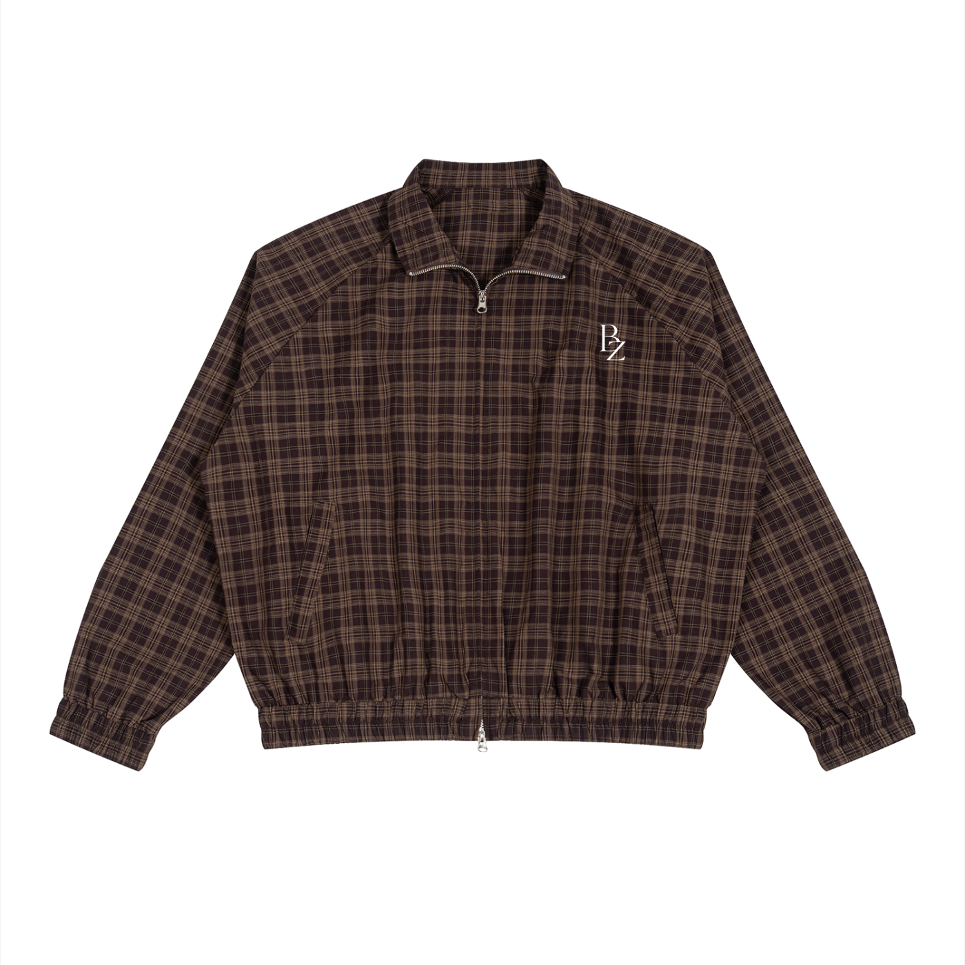 Unisex Plaid Full-Zip Track Jacket