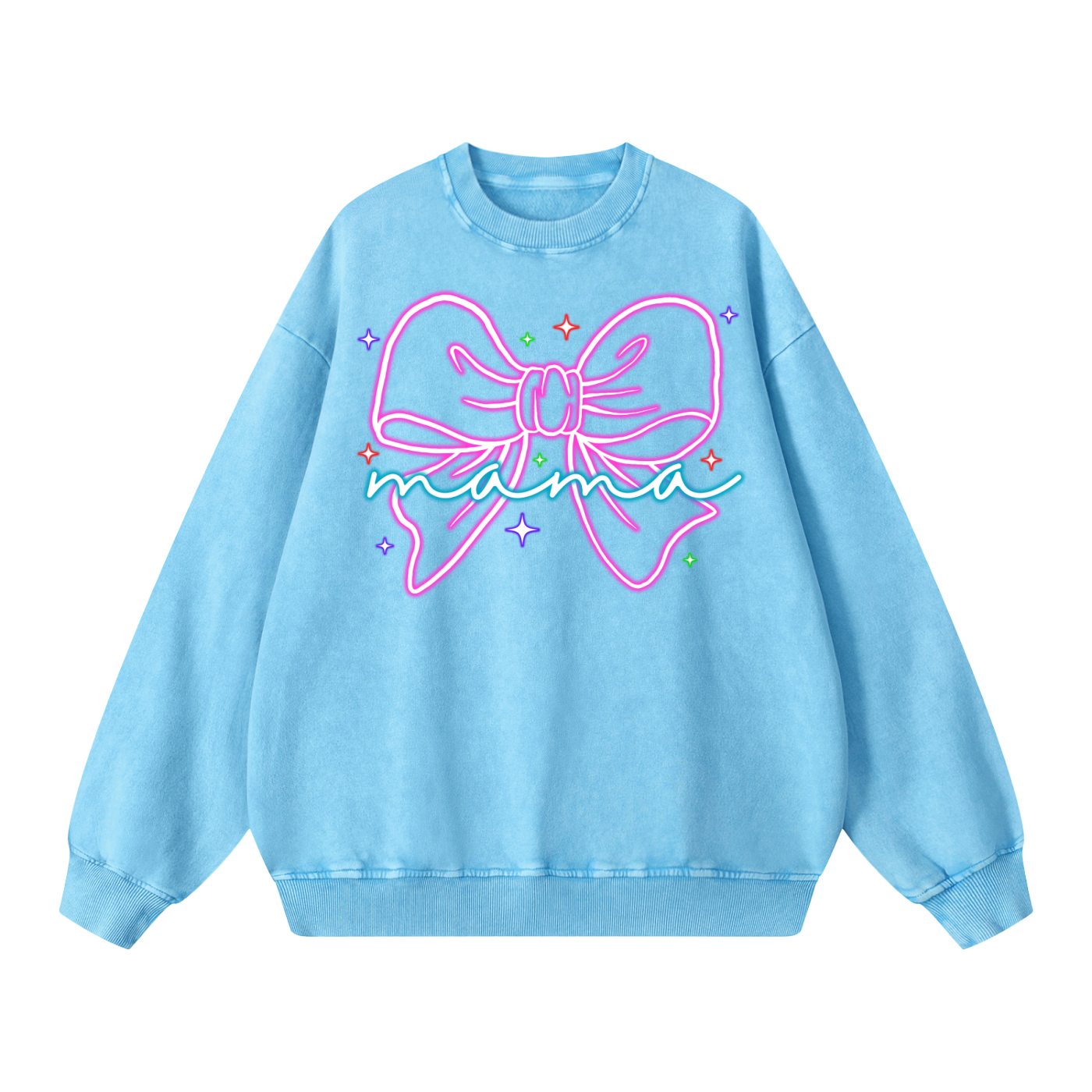 MAMA Oversized Sweatshirt - Halloween Sweater - Gifts for Mom - Halloween Costume - Neon Halloween Sweater