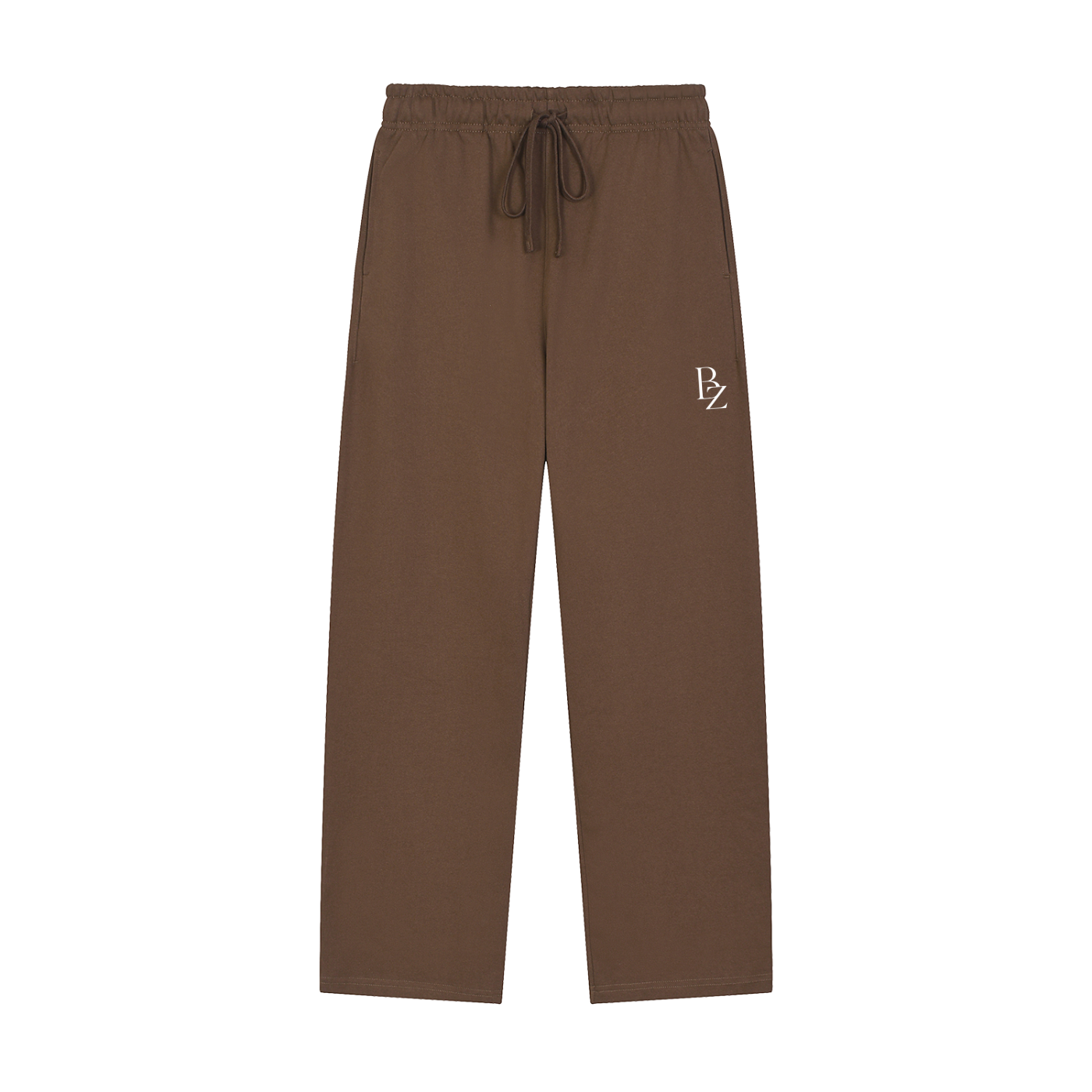 Solid Color Straight-Leg Sweatpants