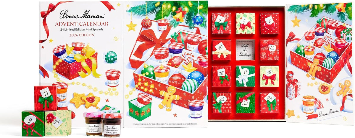 Bonne Maman Advent Calendar 2026, 24 Mini Jam Jars, Holiday Gift