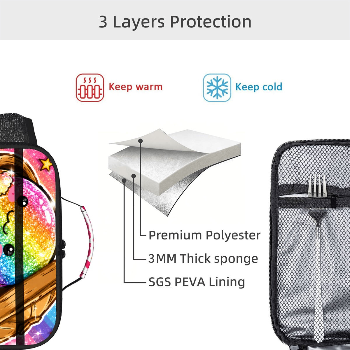Cute Kawaii Dumpling Kids Lunch Box | Leakproof Bento Box for School | BPA-Free Reusable Lunch Container | Back-to-School Essential