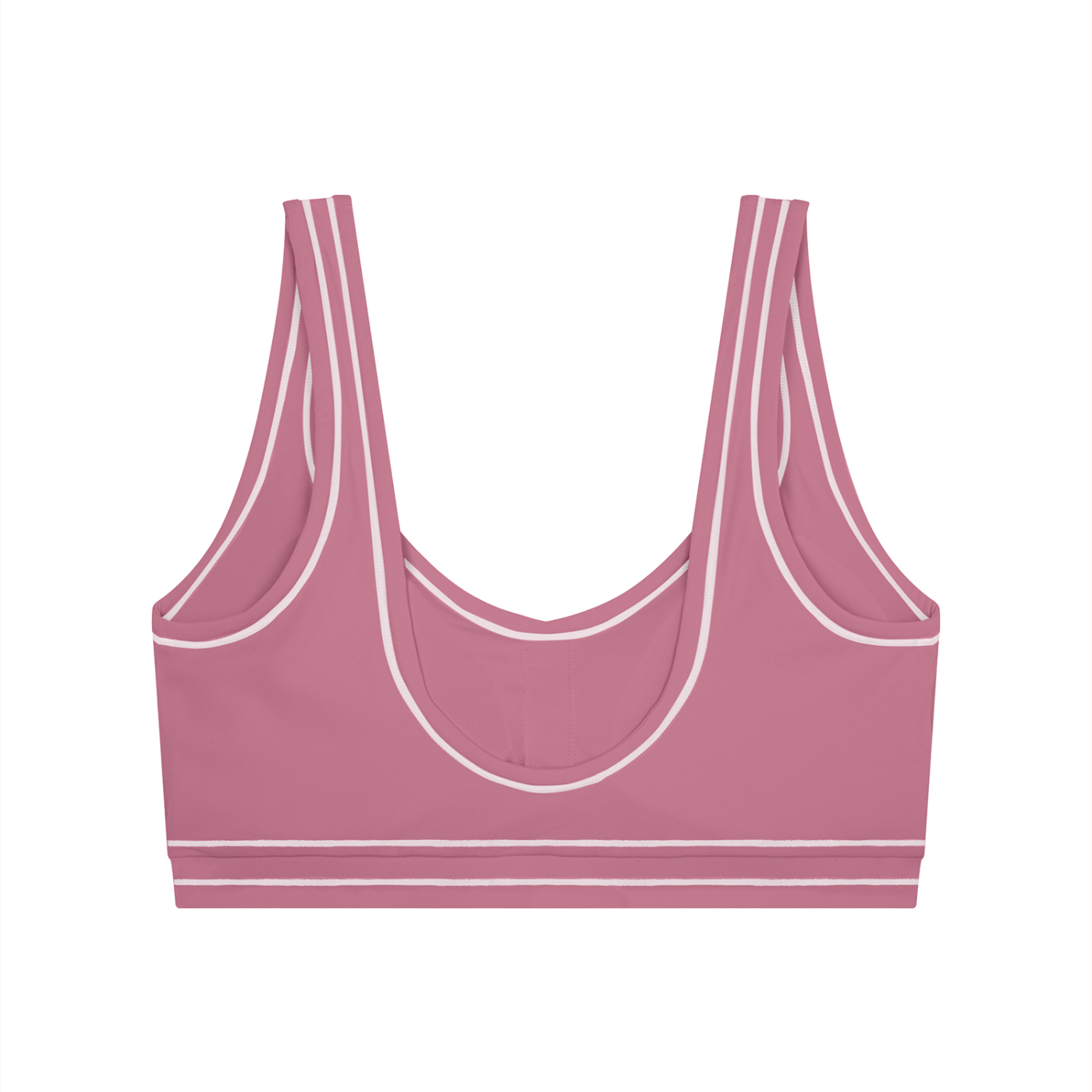 Women’s Topstitch Sports Bra – U-Neck Yoga & Workout Crop Top