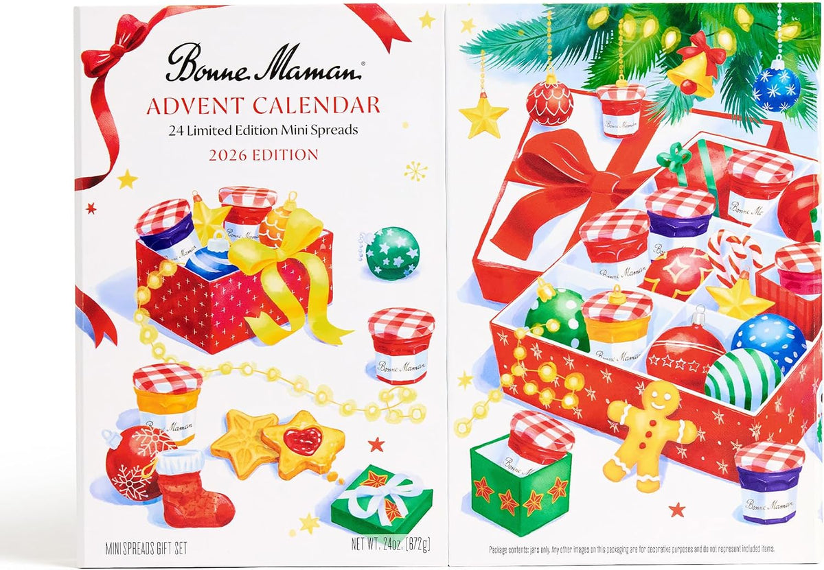 Bonne Maman Advent Calendar 2026, 24 Mini Jam Jars, Holiday Gift