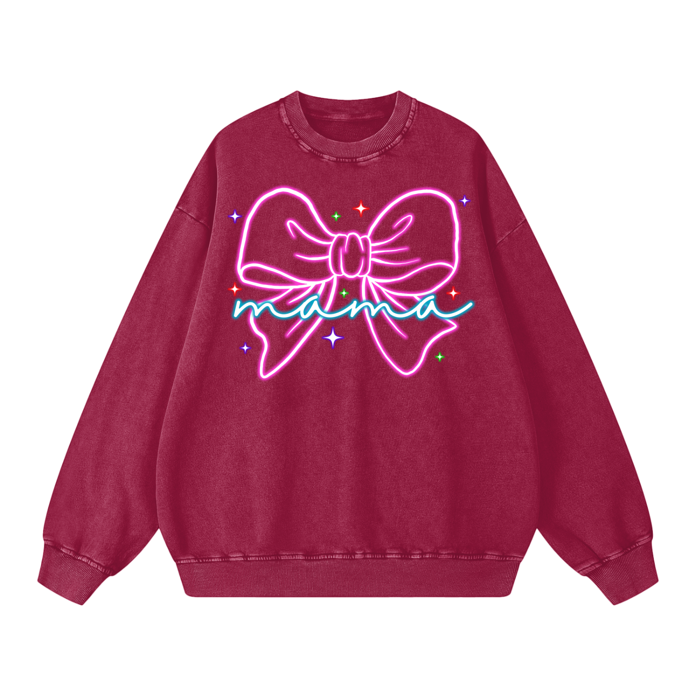 MAMA Oversized Sweatshirt - Halloween Sweater - Gifts for Mom - Halloween Costume - Neon Halloween Sweater