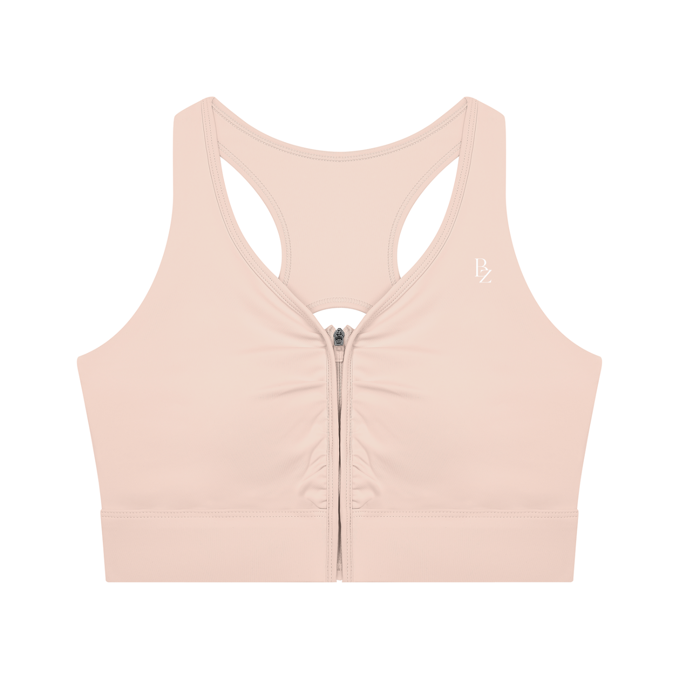 Women’s Front Zip Sports Bra – Cropped Yoga & Workout Top
