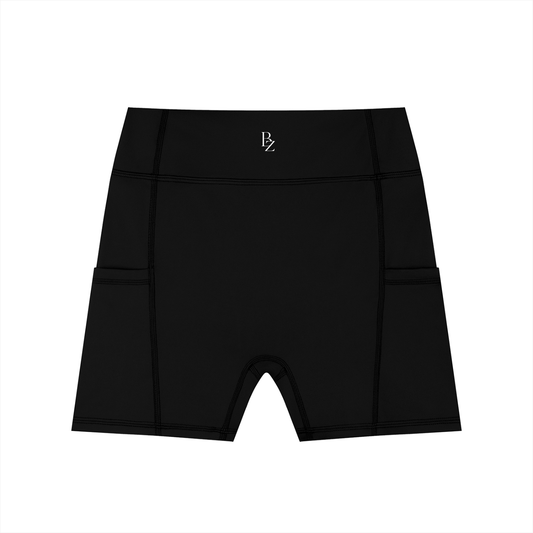 Women’s High-Waisted Biker Shorts with Pockets – Workout & Yoga Shorts