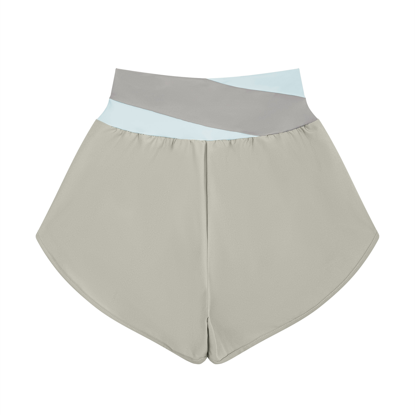 Women’s High-Waisted Panelled Yoga Shorts – Two-Tone Workout Shorts