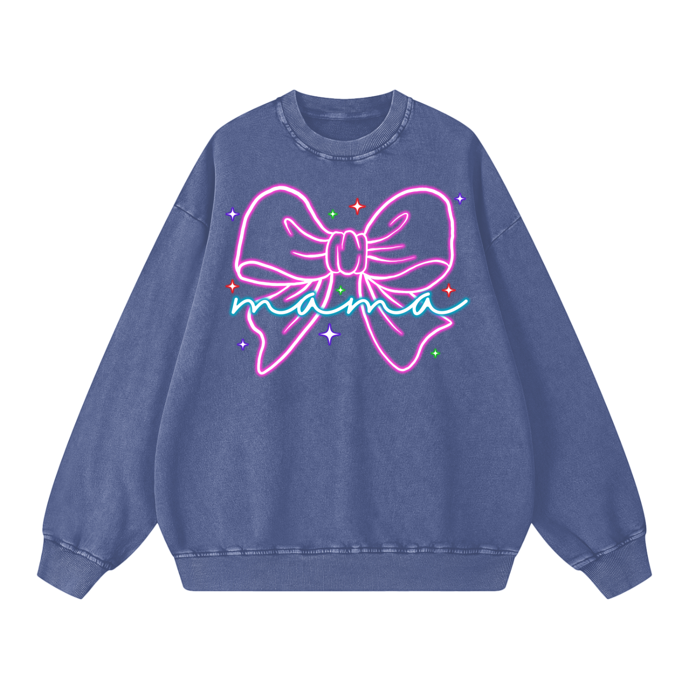 MAMA Oversized Sweatshirt - Halloween Sweater - Gifts for Mom - Halloween Costume - Neon Halloween Sweater