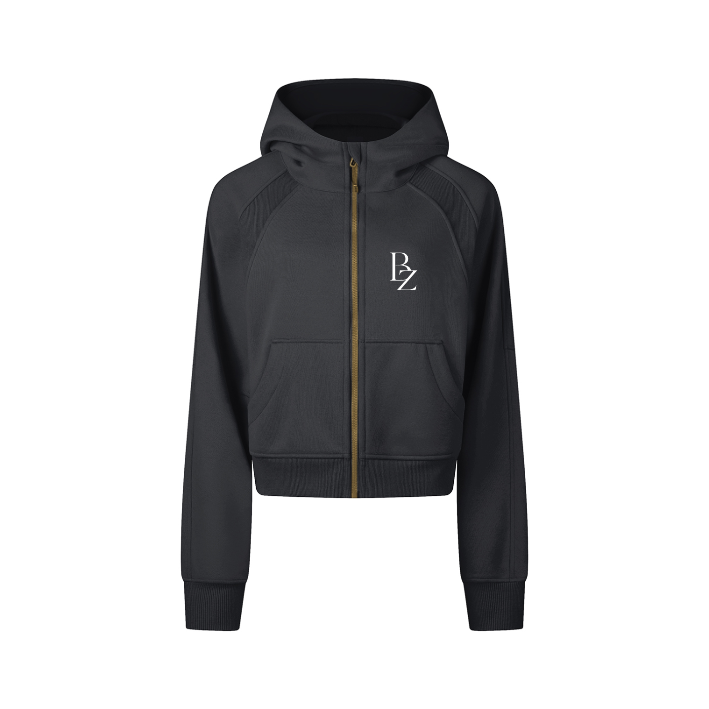 Women’s Cropped Zip-Up Hoodie – Heavyweight Activewear Jacket