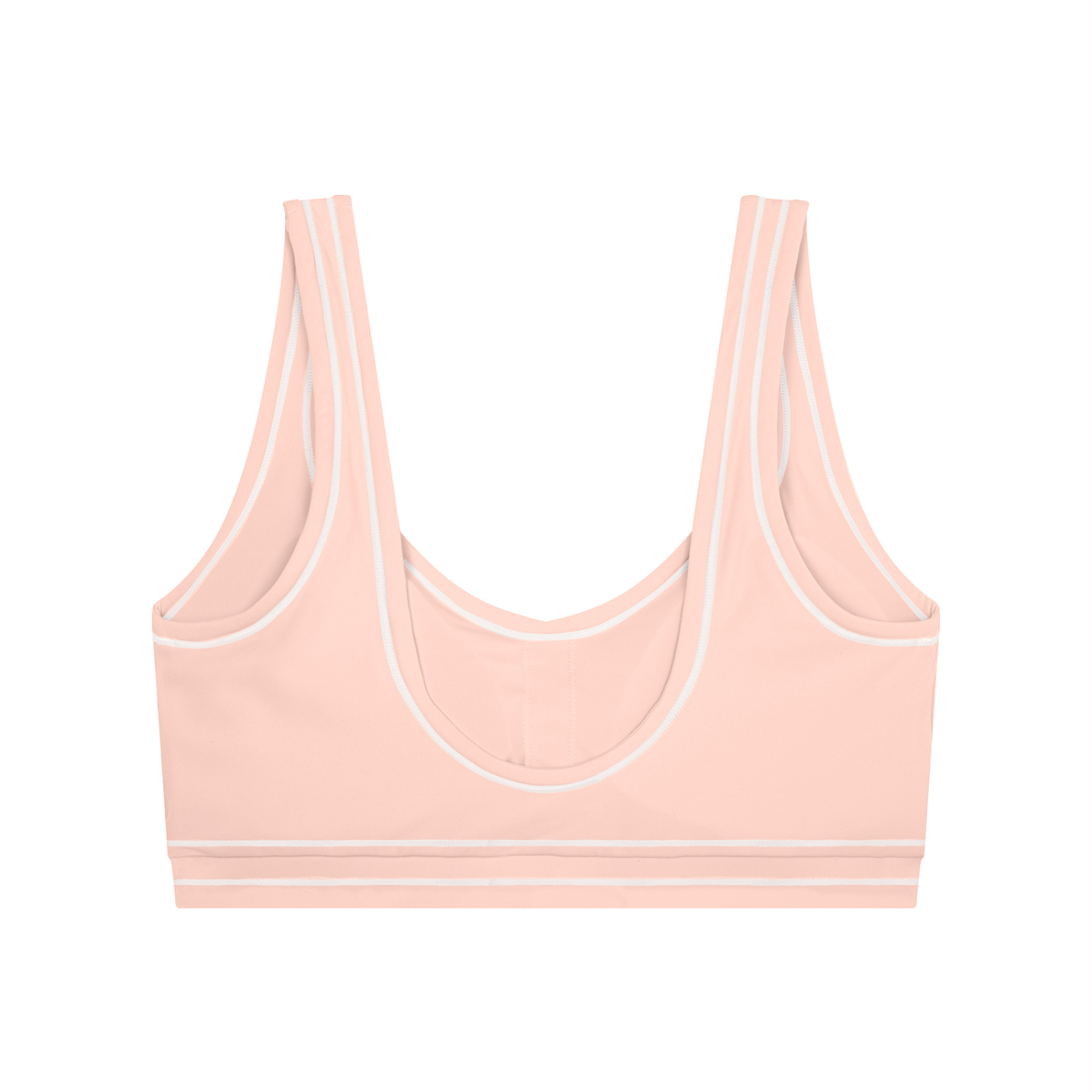 Women’s Topstitch Sports Bra – U-Neck Yoga & Workout Crop Top