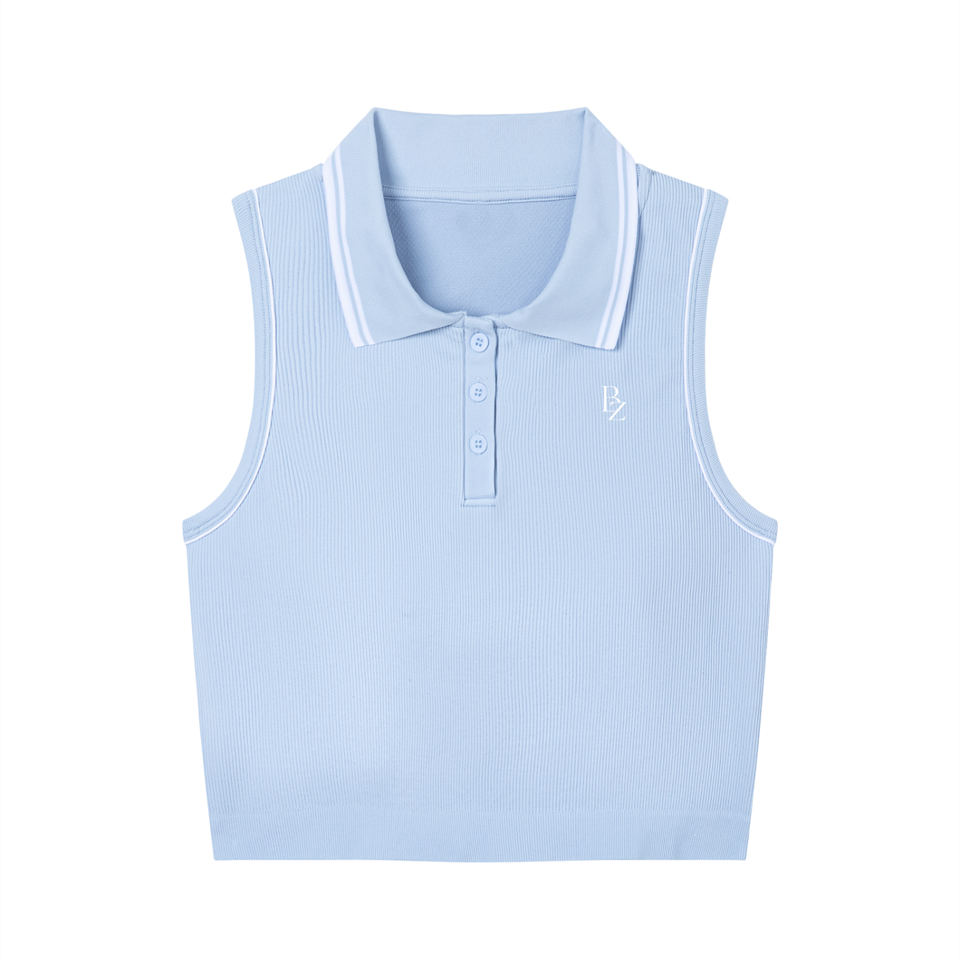 Women’s Cropped Polo Workout Tank – Tennis, Pickleball & Activewear Top