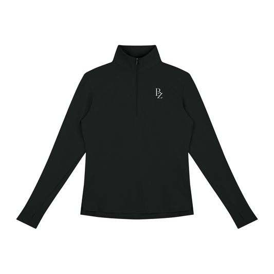 Women’s Quarter-Zip Workout Pullover – Fitted Running & Yoga Top