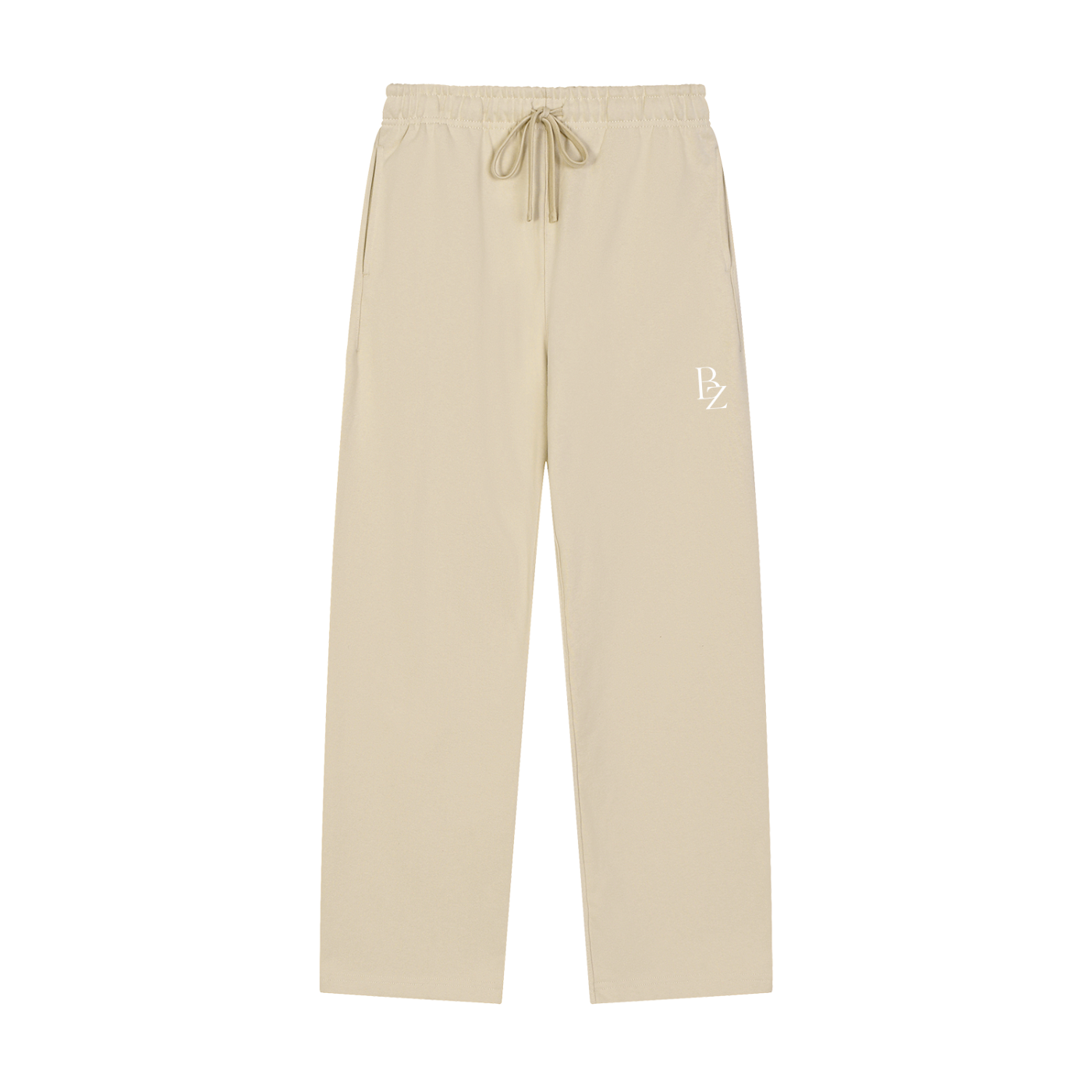Solid Color Straight-Leg Sweatpants