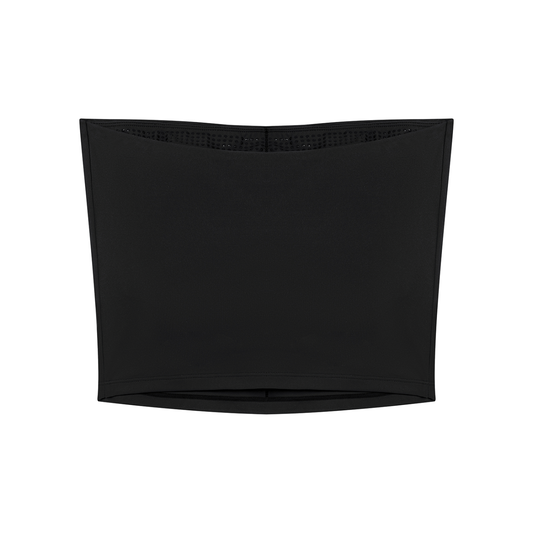Women’s Strapless Yoga Crop Top – Fitted Bandeau Workout Top