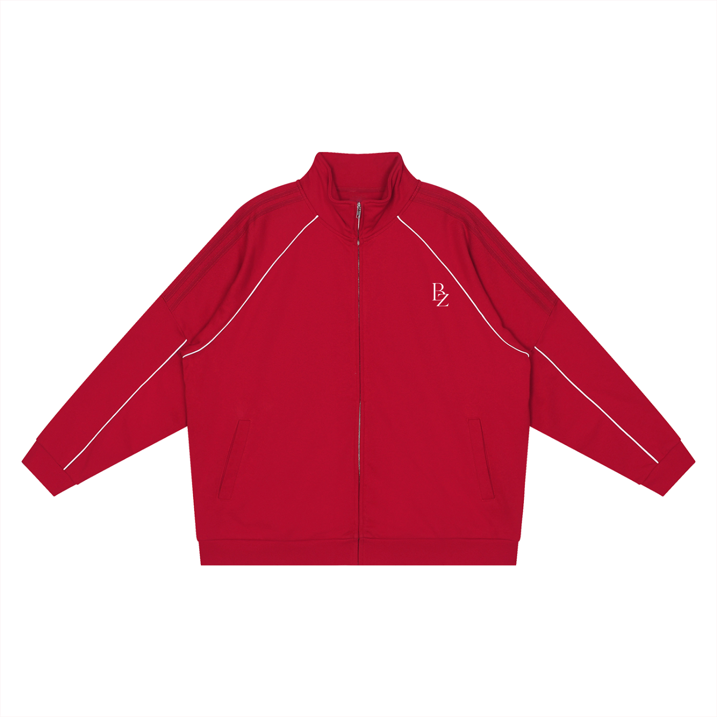 Reflection Striped Raglan Sleeve  Jacket