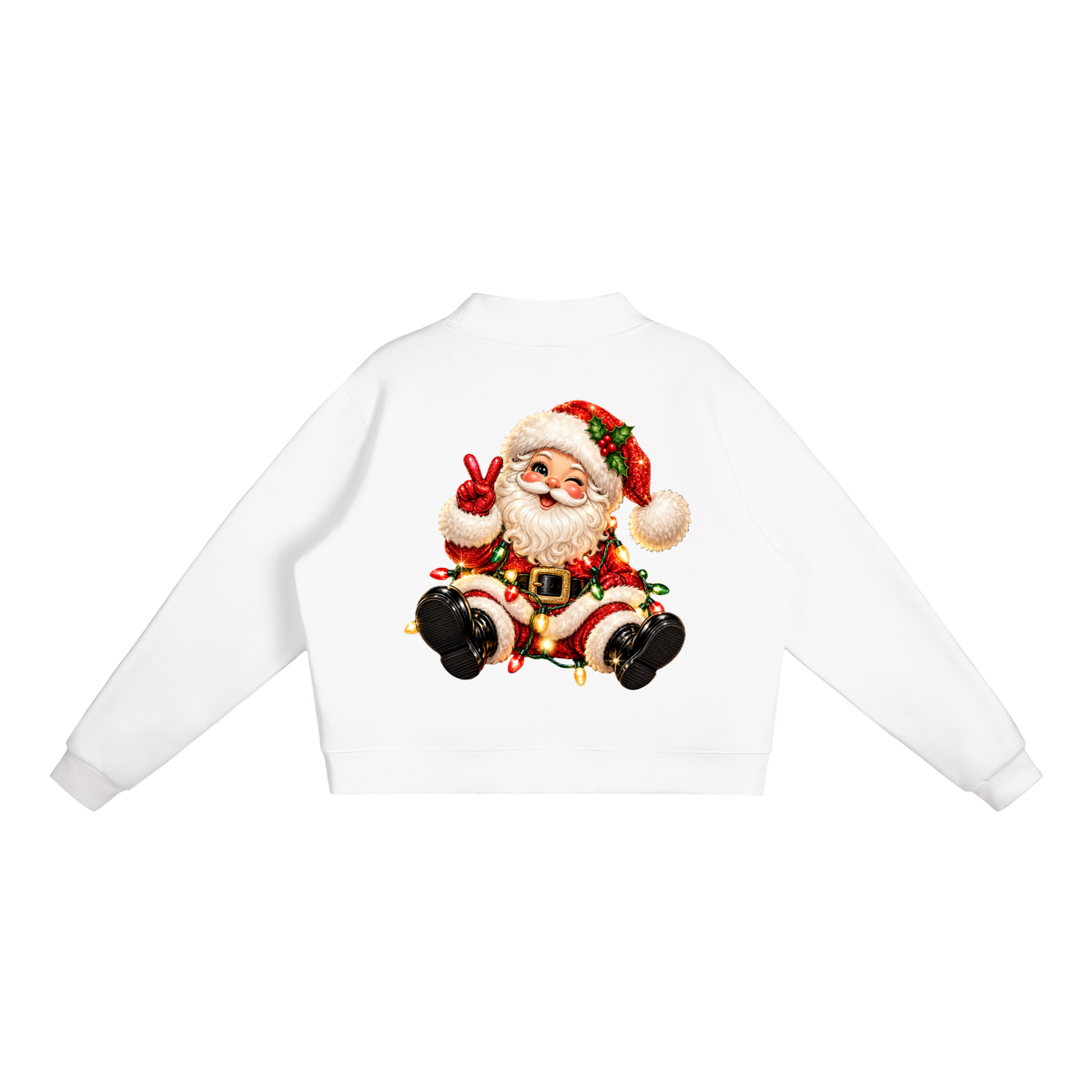 Essential Fleece Mock-Neck Crew Sweatshirt