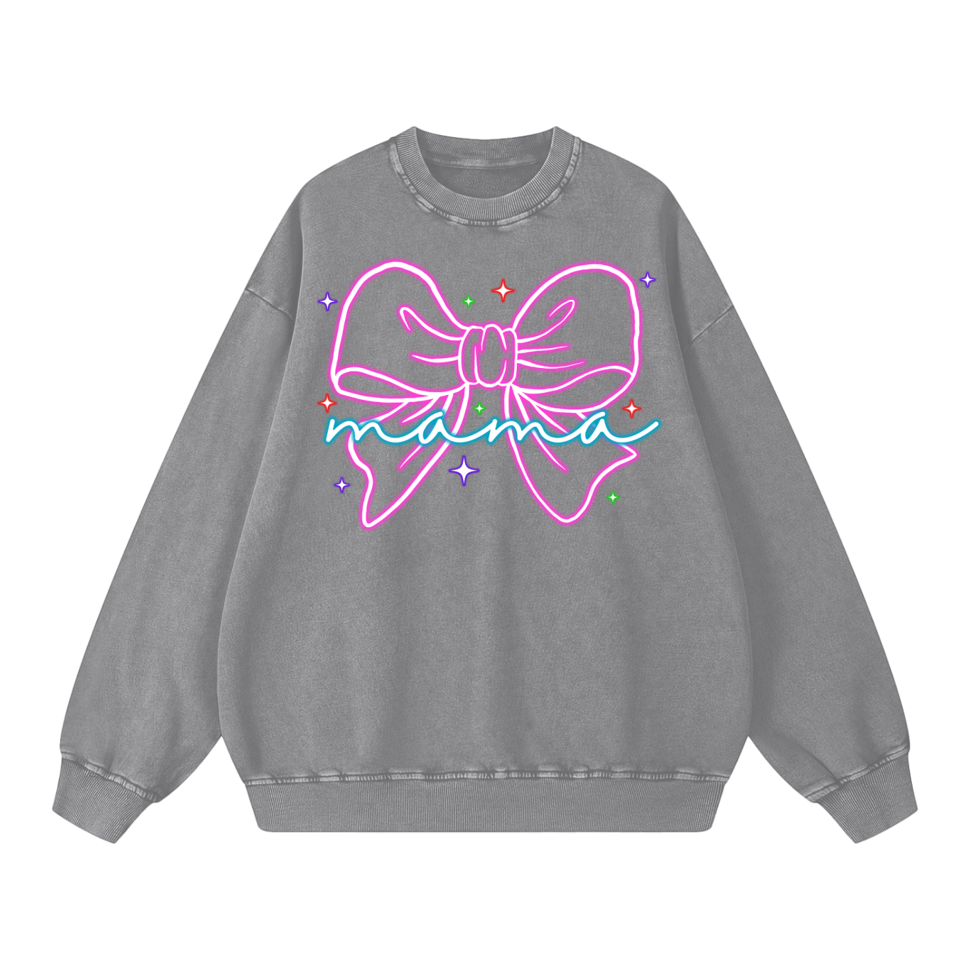 MAMA Oversized Sweatshirt - Halloween Sweater - Gifts for Mom - Halloween Costume - Neon Halloween Sweater