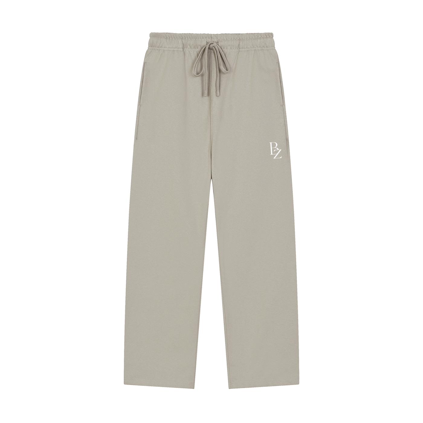 Solid Color Straight-Leg Sweatpants