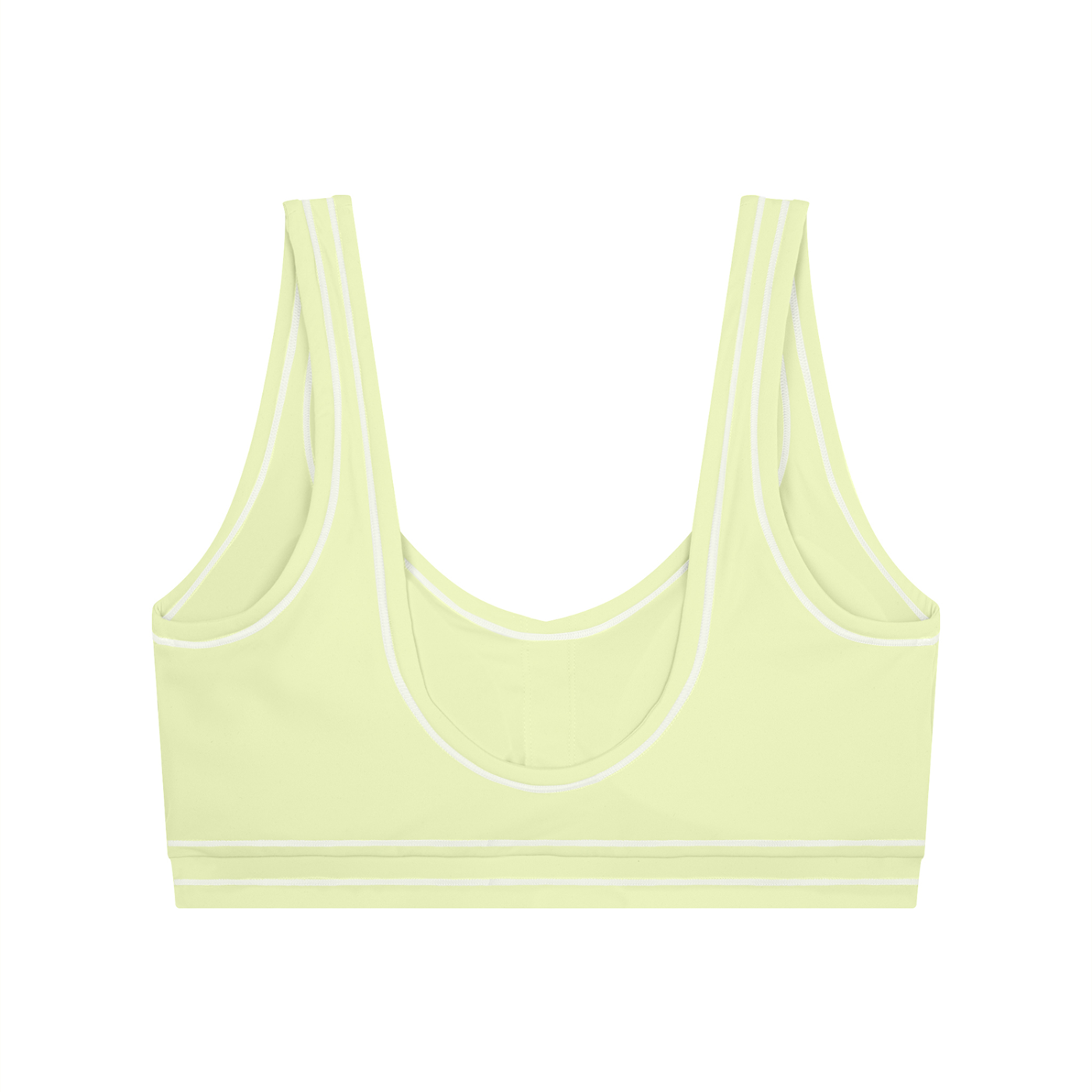 Women’s Topstitch Sports Bra – U-Neck Yoga & Workout Crop Top