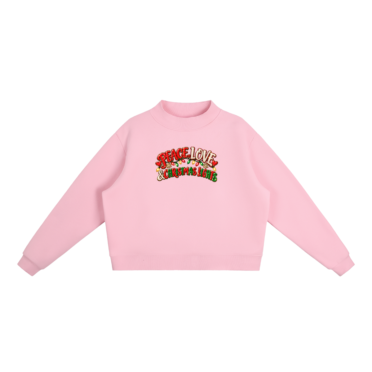 Essential Fleece Mock-Neck Crew Sweatshirt