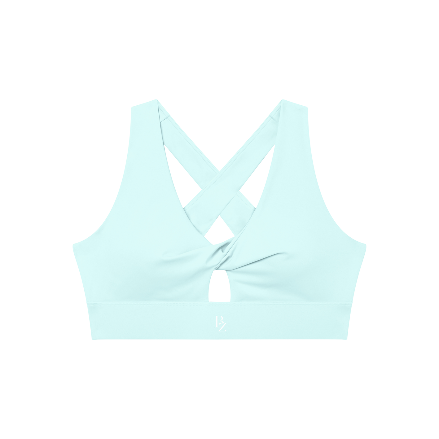 Women’s Twist Front V-Neck Sports Bra – Flattering Workout Crop Top