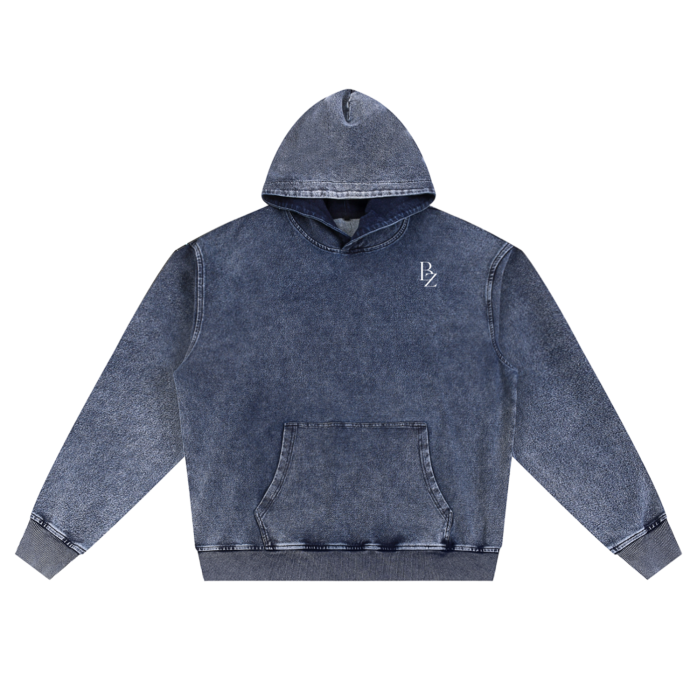 Snow Wash Oversized Hoodie – Vintage Heavyweight Unisex Gym Hoodie