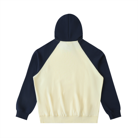 BZ Unisex Color Block Raglan Hoodie | Heavyweight Gym & Streetwear