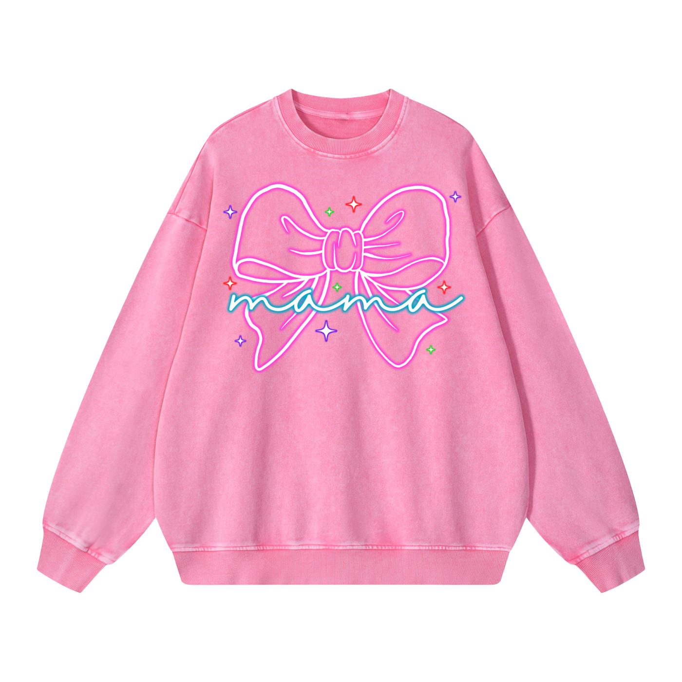 MAMA Oversized Sweatshirt - Halloween Sweater - Gifts for Mom - Halloween Costume - Neon Halloween Sweater